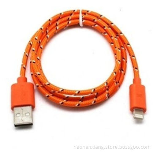 Fabric Wire USB Cable for iPhone 5/5S/5